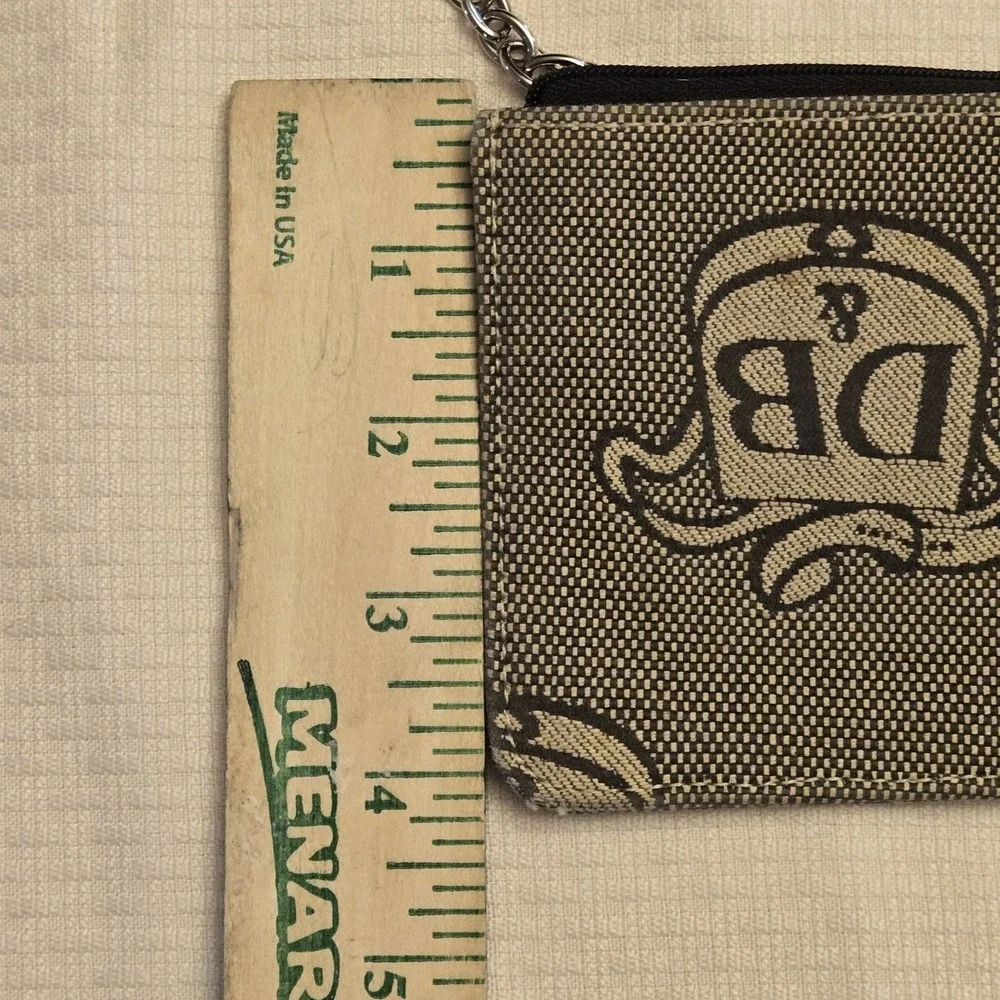 Vintage DOONEY & BOURKE Canvas Wristlet & Keychain Change Purse‎ Donegal Crest